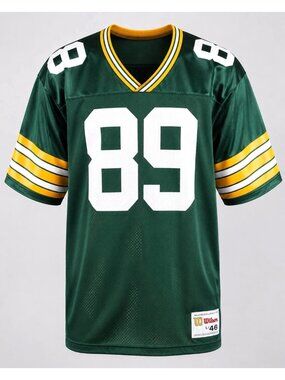 Wilson Green Bay Packers Mens Large Jersey VTG Mark Chmura 89 Size 46 USA Made